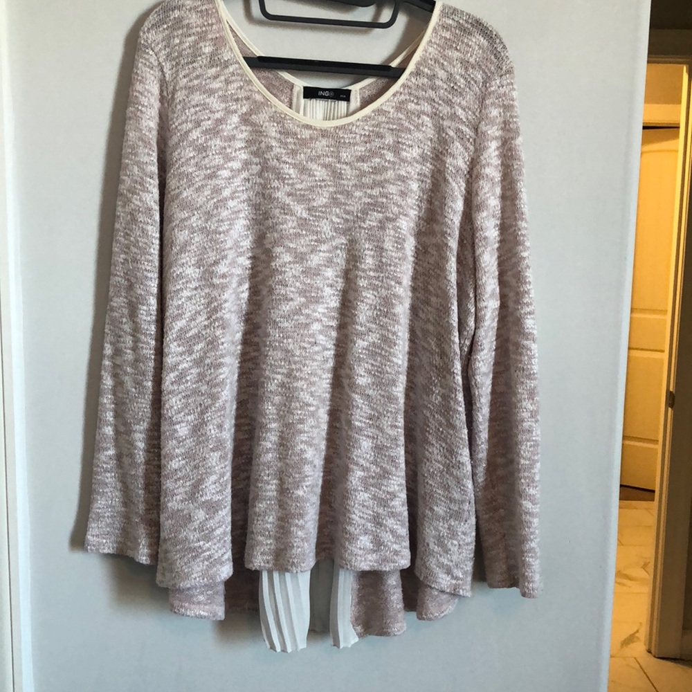 Beige ING top. Size 1x